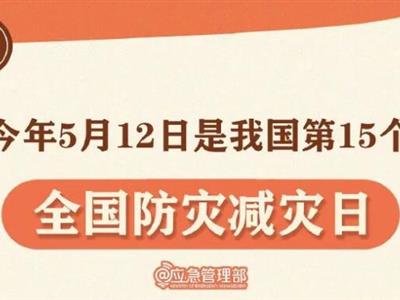 劃重點！9張圖了解第15個全國防災減災日